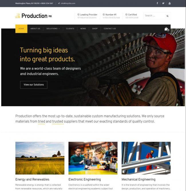 Production Pro WordPress Theme